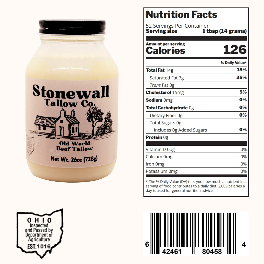 Old World Beef Tallow (26oz)